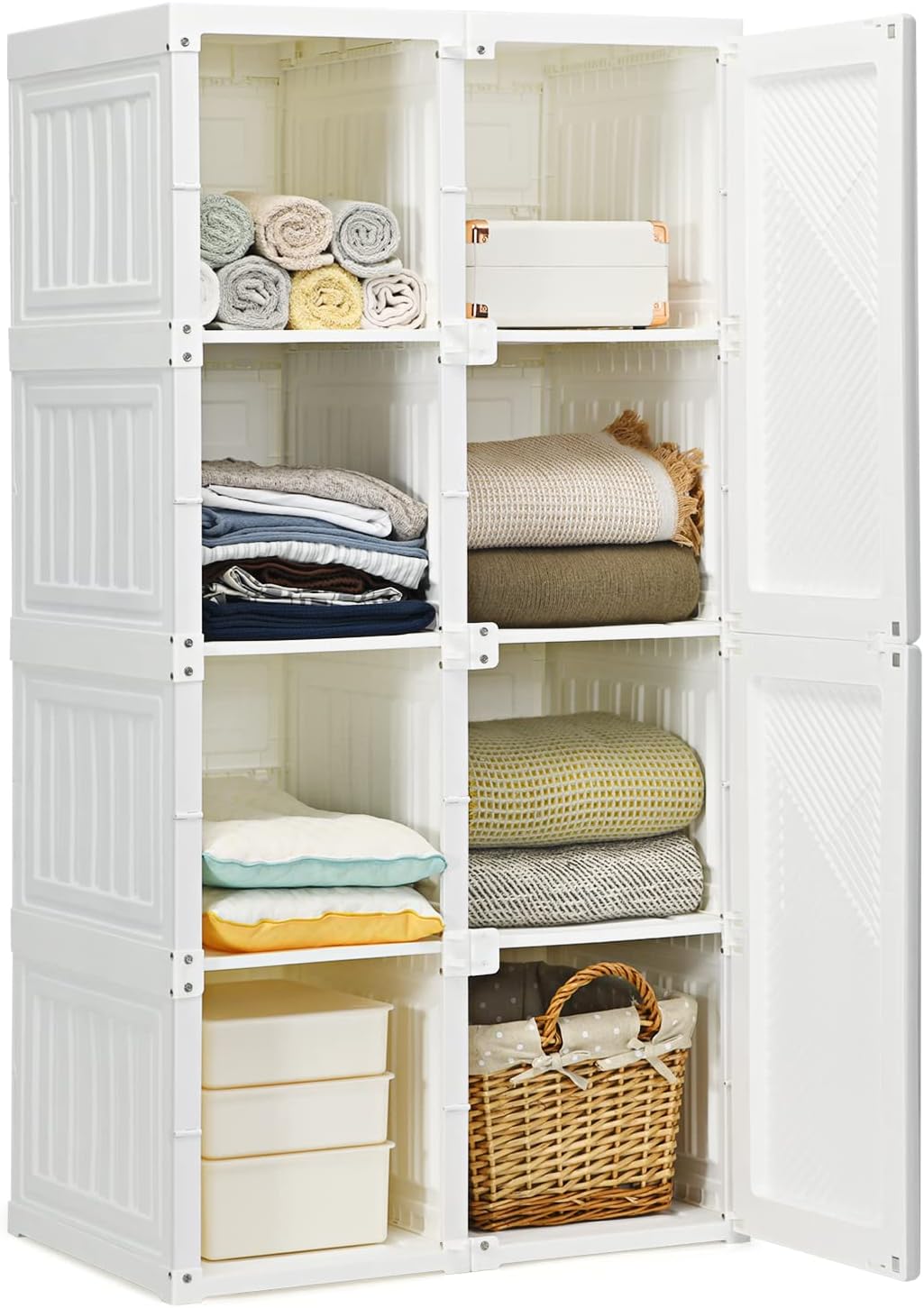 Portable Wardrobe Closet with Cover – Large Capacity Foldable Storage Organizer