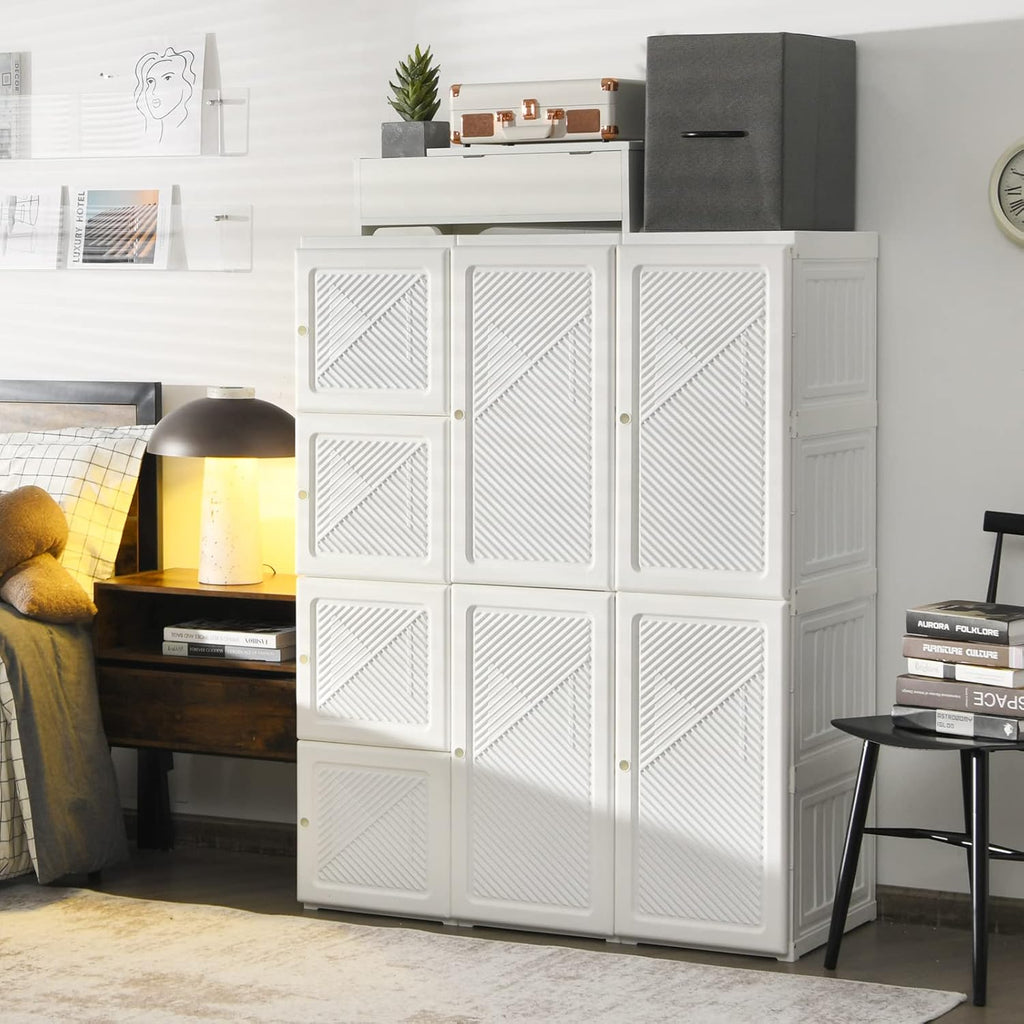 Portable Wardrobe Closet with Cover – Large Capacity Foldable Storage Organizer