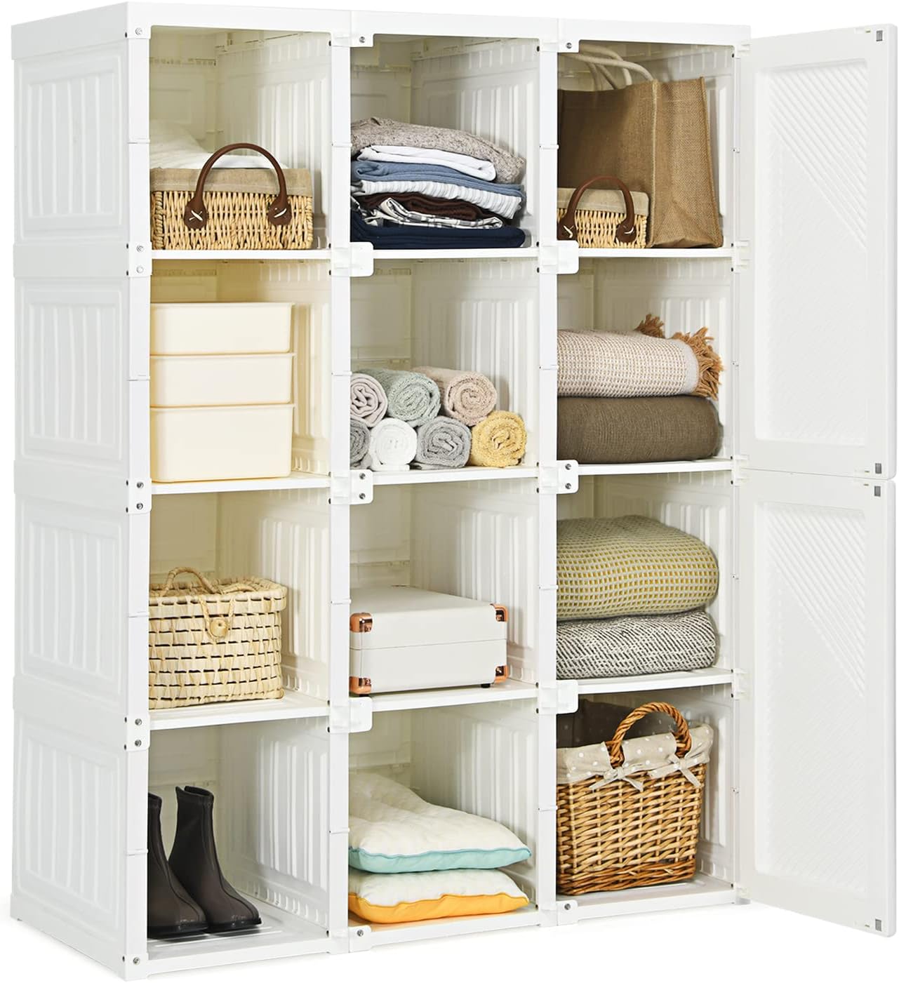 Portable Wardrobe Closet with Cover – Large Capacity Foldable Storage Organizer