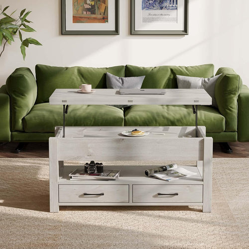 Lift-Top Convertible Coffee Table with Storage – Multi-Function Living Room Table